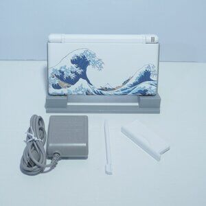 Nintendo DS Lite White & Blue "The Wave" Handheld Game System with Charger
